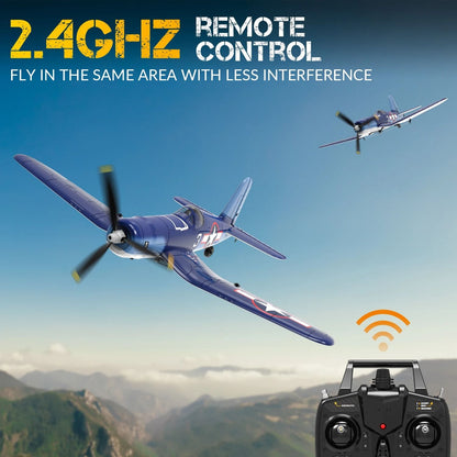 F4U Corsair RC Airplane 2.4GHz 4 Channel RTF Remote Control Plane with One Key Aerobatic Function