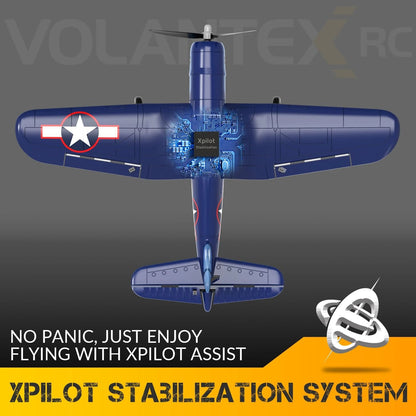 F4U Corsair RC Airplane 2.4GHz 4 Channel RTF Remote Control Plane with One Key Aerobatic Function