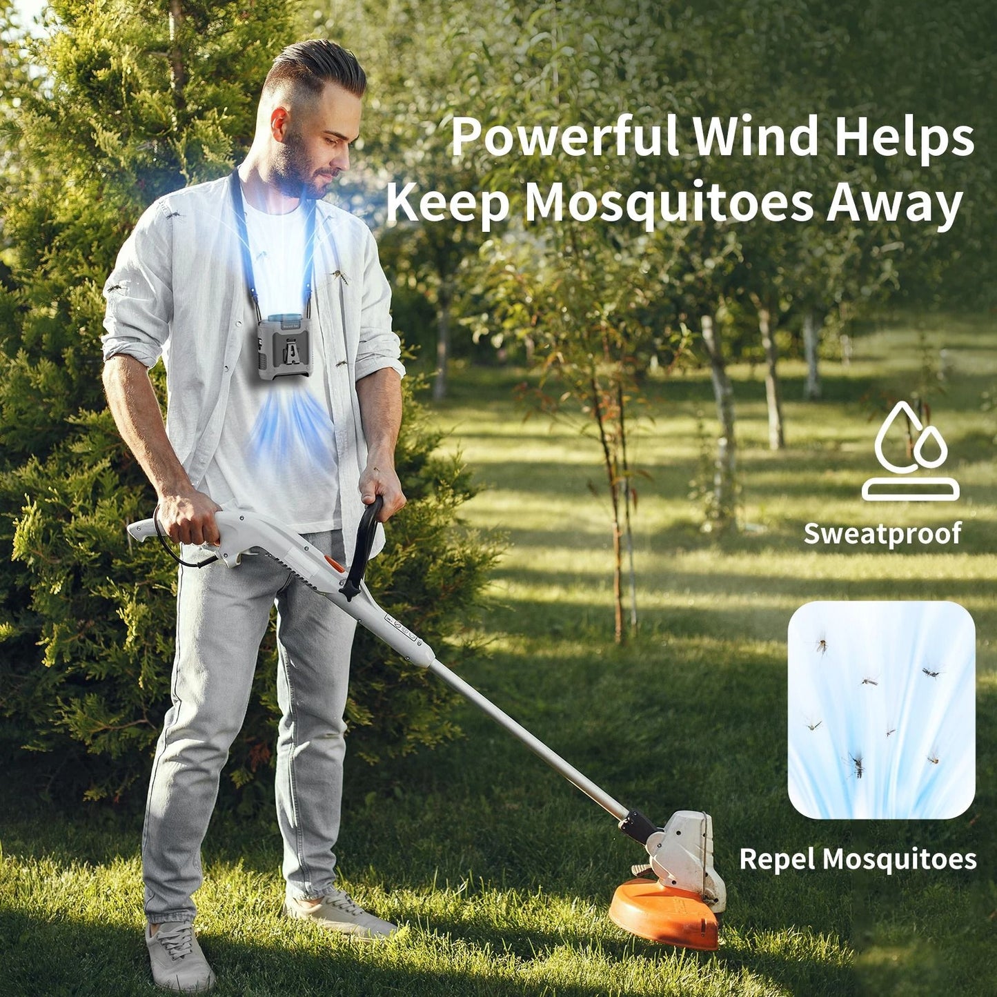 Socool 10000mAh Waist Fan and Handheld Neck Fan for Outdoor Use