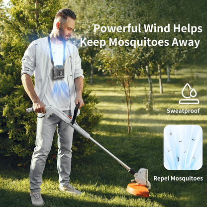 Socool 10000mAh Waist Fan and Handheld Neck Fan for Outdoor Use