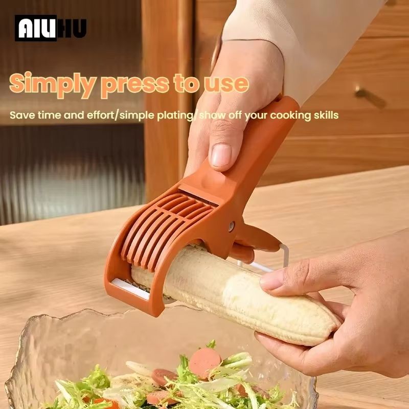 HooFun Stainless Steel Vegetable & Fruit Slicer – Multi-Functional Kitchen Tool for Effortless Salad Prep