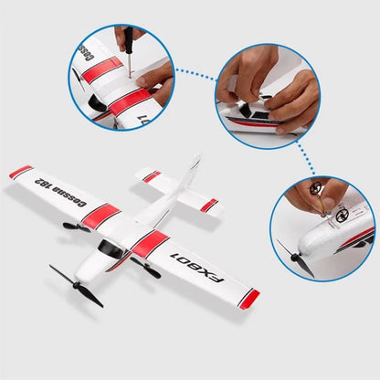 SkyGlide FX801 RC Plane – EPP Foam 2.4G 2CH Fixed-Wing Remote Control Airplane for Kids & Beginners