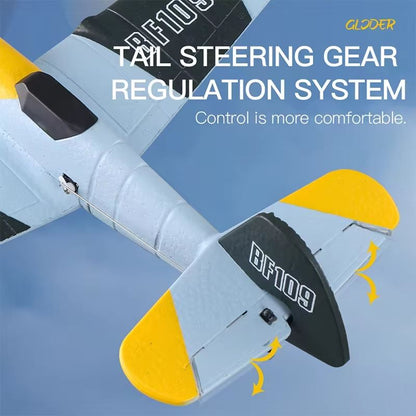 AeroAce BF109 RC Plane – Professional 2.4G EPP Foam Remote Control Airplane Glider Model for Kids & Adults