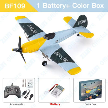 AeroAce BF109 RC Plane – Professional 2.4G EPP Foam Remote Control Airplane Glider Model for Kids & Adults