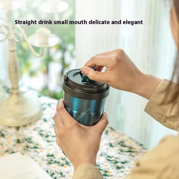 Tyeso Vintage Insulated Coffee Mug – Portable 304 Stainless Steel Travel Cup for Hot & Cold Drinks On-the-Go