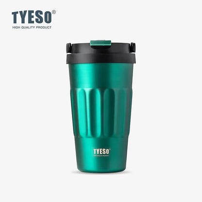 Tyeso Vintage Insulated Coffee Mug – Portable 304 Stainless Steel Travel Cup for Hot & Cold Drinks On-the-Go