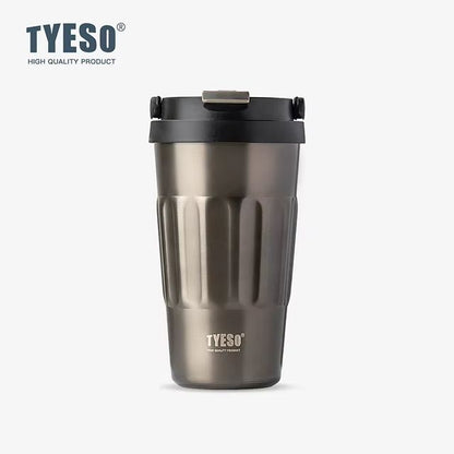 Tyeso Vintage Insulated Coffee Mug – Portable 304 Stainless Steel Travel Cup for Hot & Cold Drinks On-the-Go