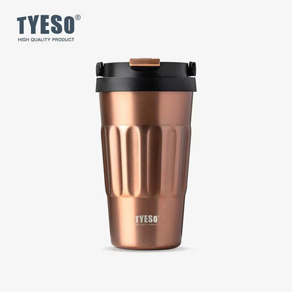 Tyeso Vintage Insulated Coffee Mug – Portable 304 Stainless Steel Travel Cup for Hot & Cold Drinks On-the-Go