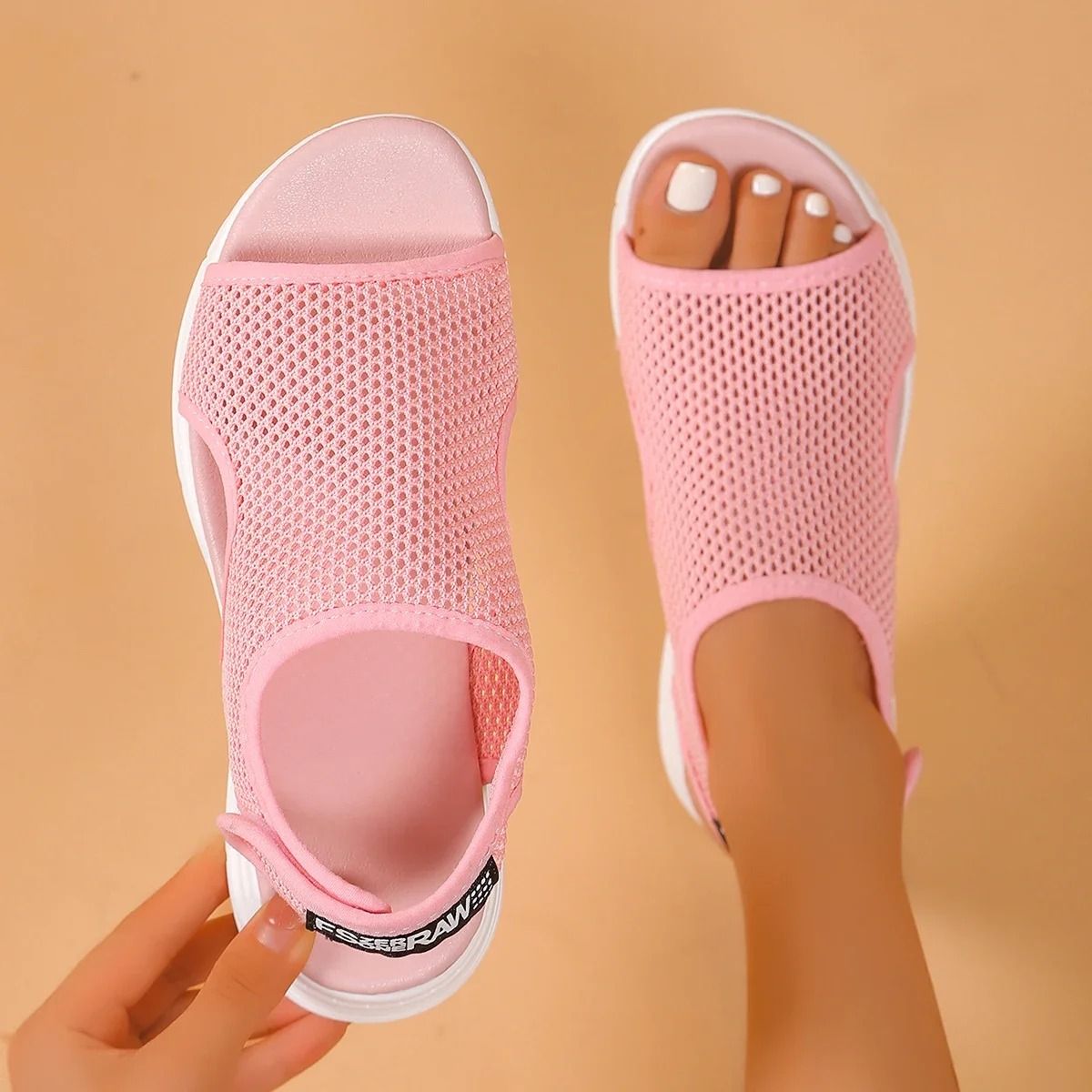 Womens Knitted Slip-On Sports Sandals