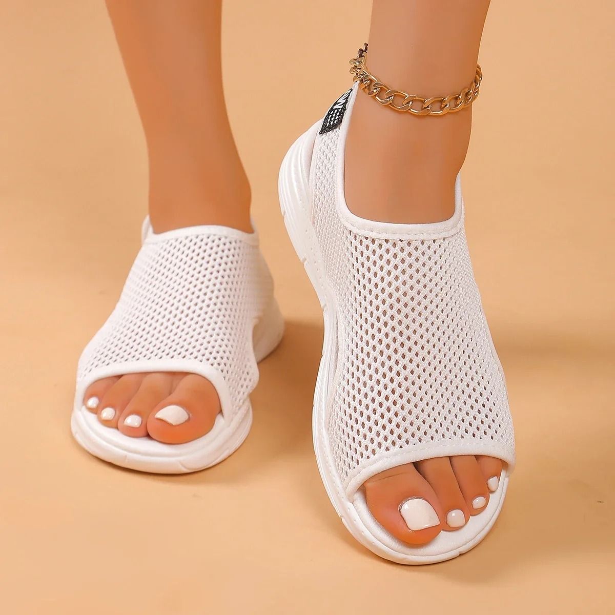 Womens Knitted Slip-On Sports Sandals