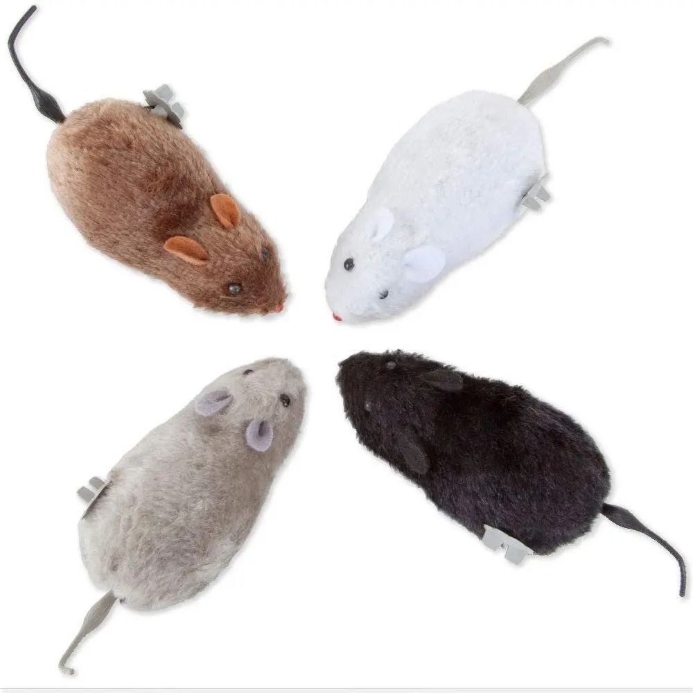 Lifelike Plush Running Mouse Toy for Cats and Pets