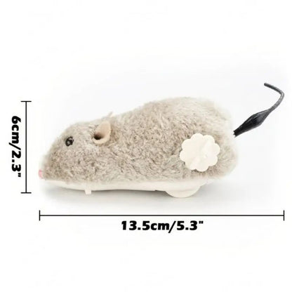 Lifelike Plush Running Mouse Toy for Cats and Pets