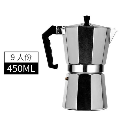 Italian Aluminum Mocha Coffee Pot Portable Espresso Maker for Home or Travel