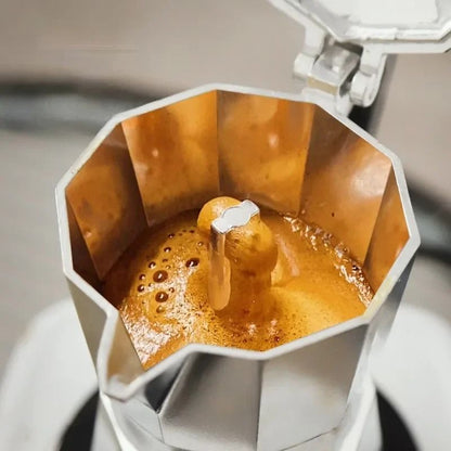 Italian Aluminum Mocha Coffee Pot Portable Espresso Maker for Home or Travel