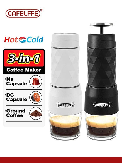 3 in 1 Portable Coffee Machine Manual Espresso Maker for Travel and Home Use