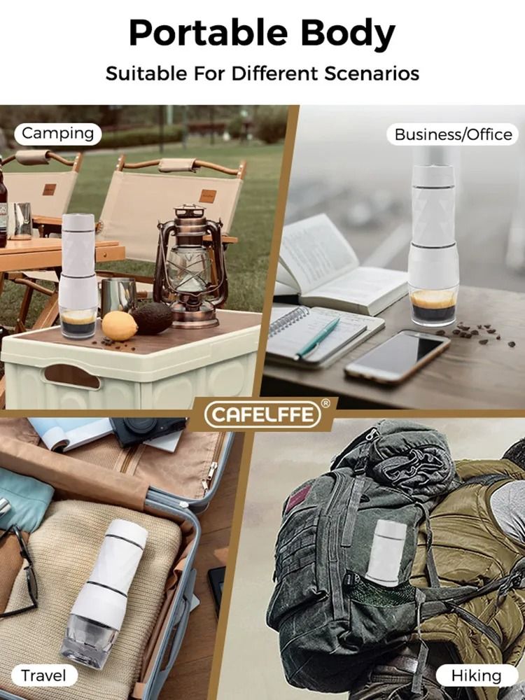 3 in 1 Portable Coffee Machine Manual Espresso Maker for Travel and Home Use