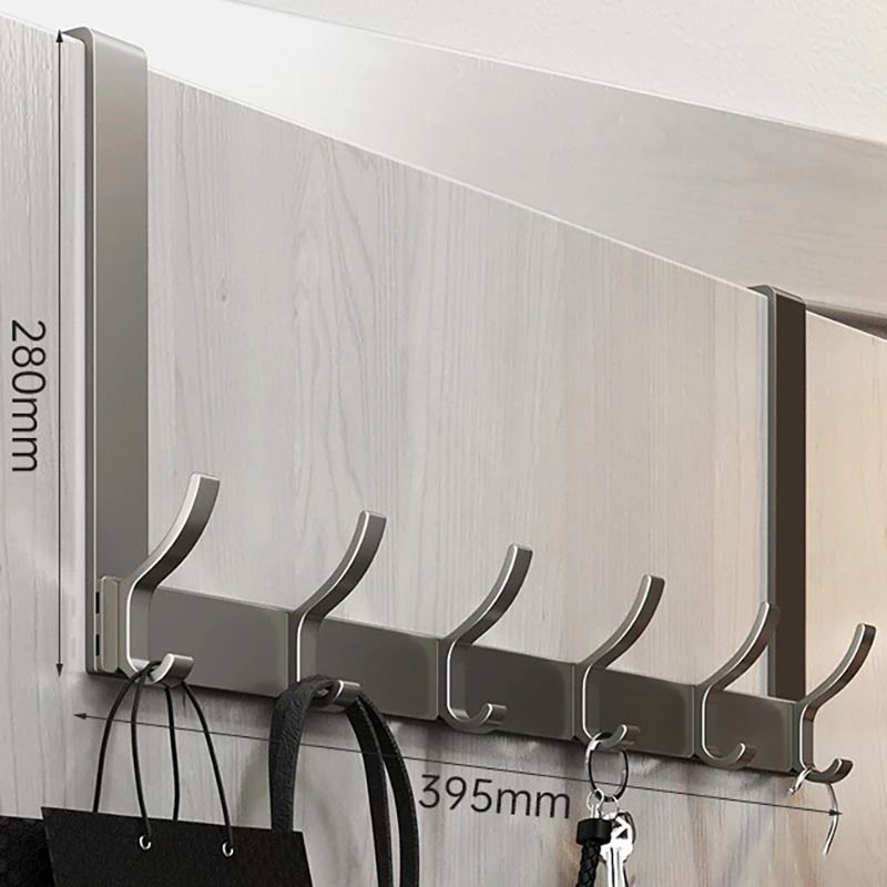 Over the Door Organizer Hook Rack – Space-Saving Clothes, Coat, Hat, and Towel Hanger for Home and Bathroom