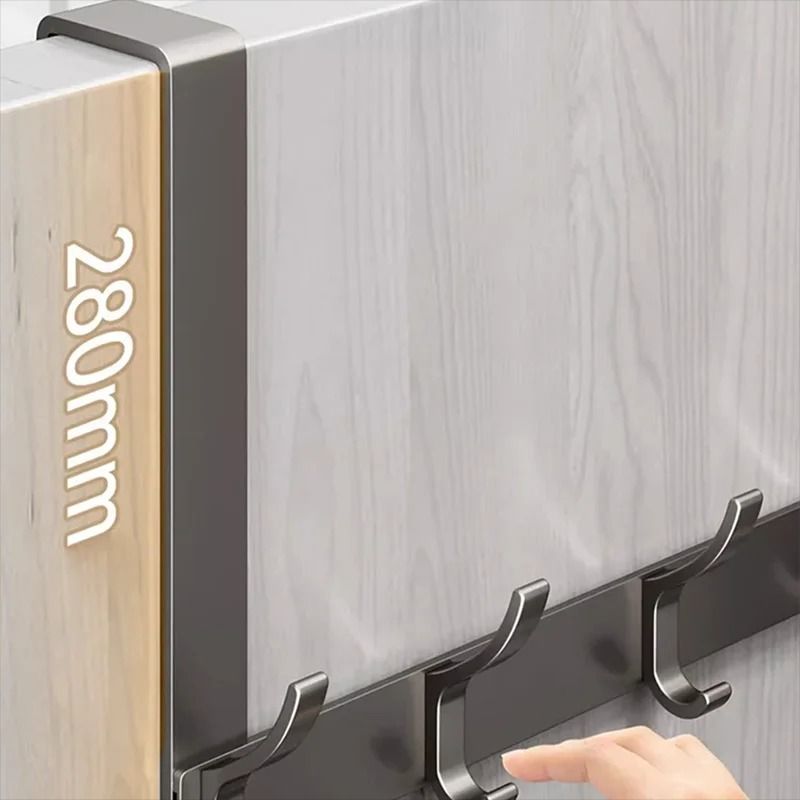 Over the Door Organizer Hook Rack – Space-Saving Clothes, Coat, Hat, and Towel Hanger for Home and Bathroom