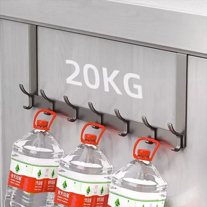 Over the Door Organizer Hook Rack – Space-Saving Clothes, Coat, Hat, and Towel Hanger for Home and Bathroom