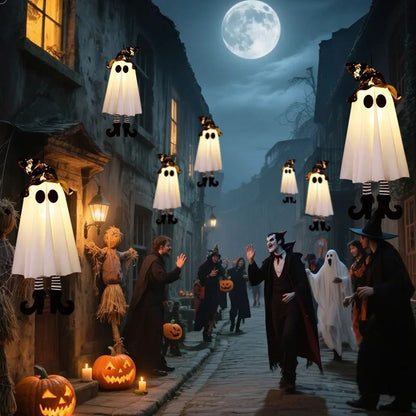 Halloween LED Light Up Witch Ghost Hanging Decoration