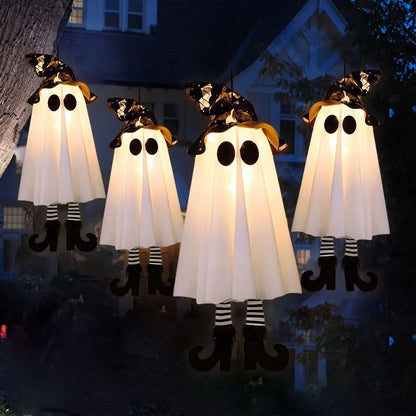 Halloween LED Light Up Witch Ghost Hanging Decoration