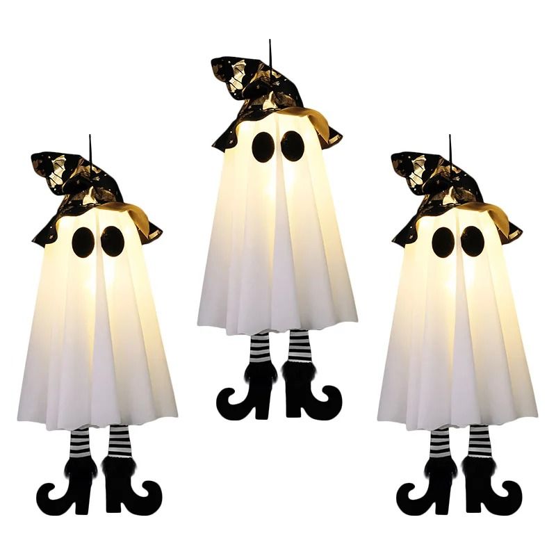 Halloween LED Light Up Witch Ghost Hanging Decoration