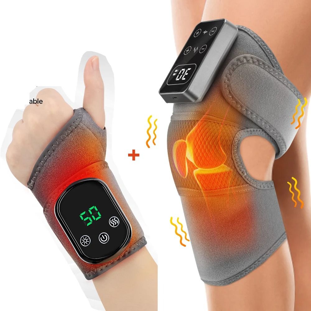 2 in 1 Heating Wrist Guard with Vibration Massage USB Adjustable Hot Compress Wristband