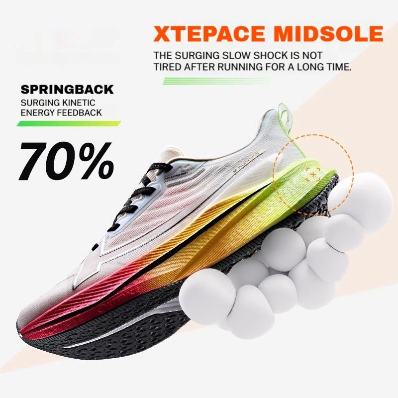 Xtep Mens Running Shoes 2000km 3.0 Lightweight Cushioned Sneakers