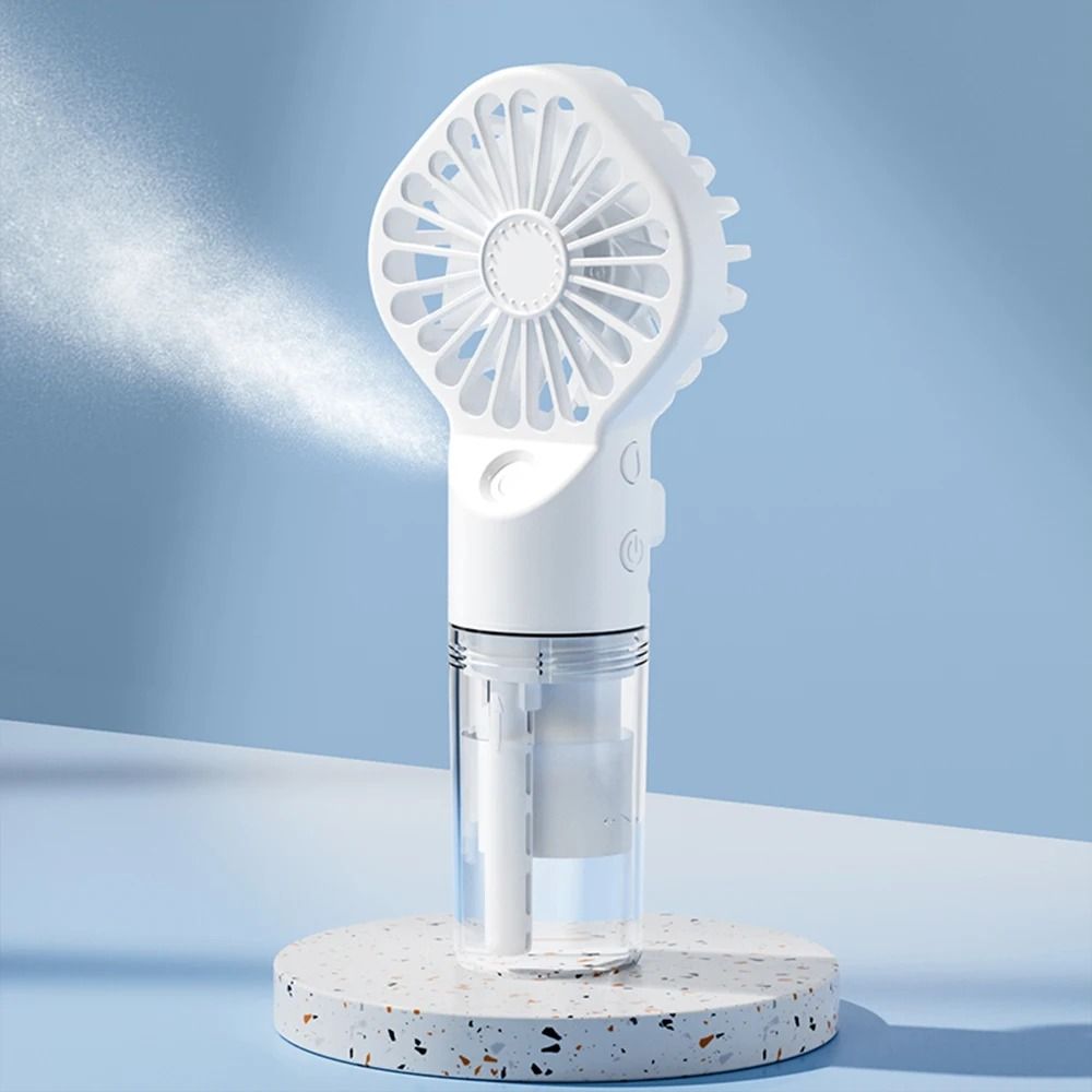 Portable Humidifier Fan Mini Handheld Mist Fan USB Rechargeable