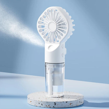 Portable Humidifier Fan Mini Handheld Mist Fan USB Rechargeable