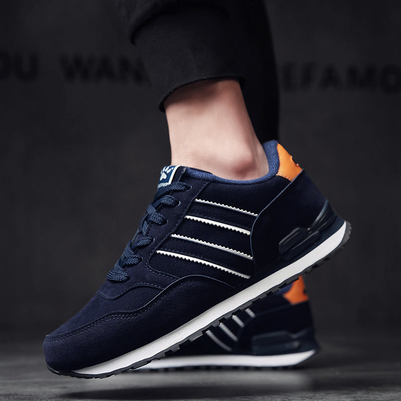 New High Quality Mens Leather Sneakers, Breathable Casual Tenis Male Flat Shoes for Autumn & Daily Comfort