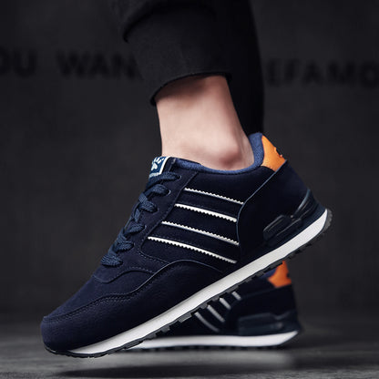 New High Quality Mens Leather Sneakers, Breathable Casual Tenis Male Flat Shoes for Autumn & Daily Comfort