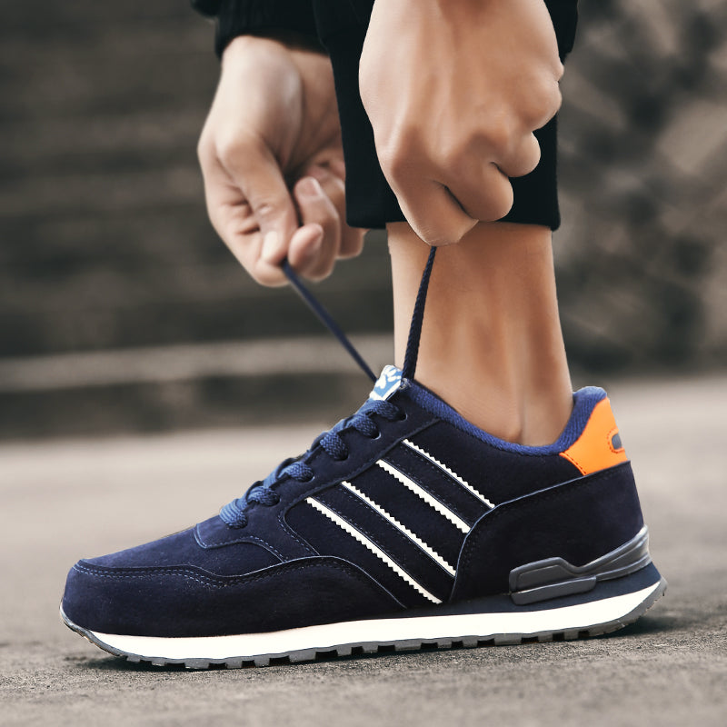 New High Quality Mens Leather Sneakers, Breathable Casual Tenis Male Flat Shoes for Autumn & Daily Comfort