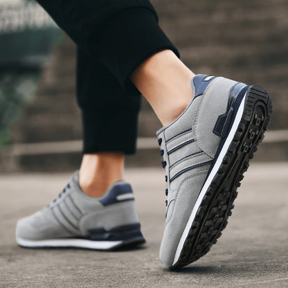 New High Quality Mens Leather Sneakers, Breathable Casual Tenis Male Flat Shoes for Autumn & Daily Comfort