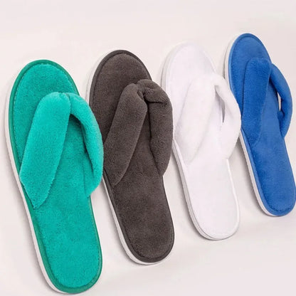 Soft Women Coral Fleece Slippers, Non-Disposable Solid Color Home Hospitality Slippers, Perfect Party & Wedding Guest
