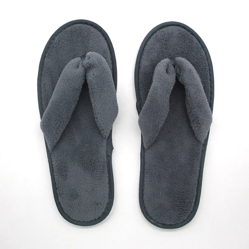Soft Women Coral Fleece Slippers, Non-Disposable Solid Color Home Hospitality Slippers, Perfect Party & Wedding Guest