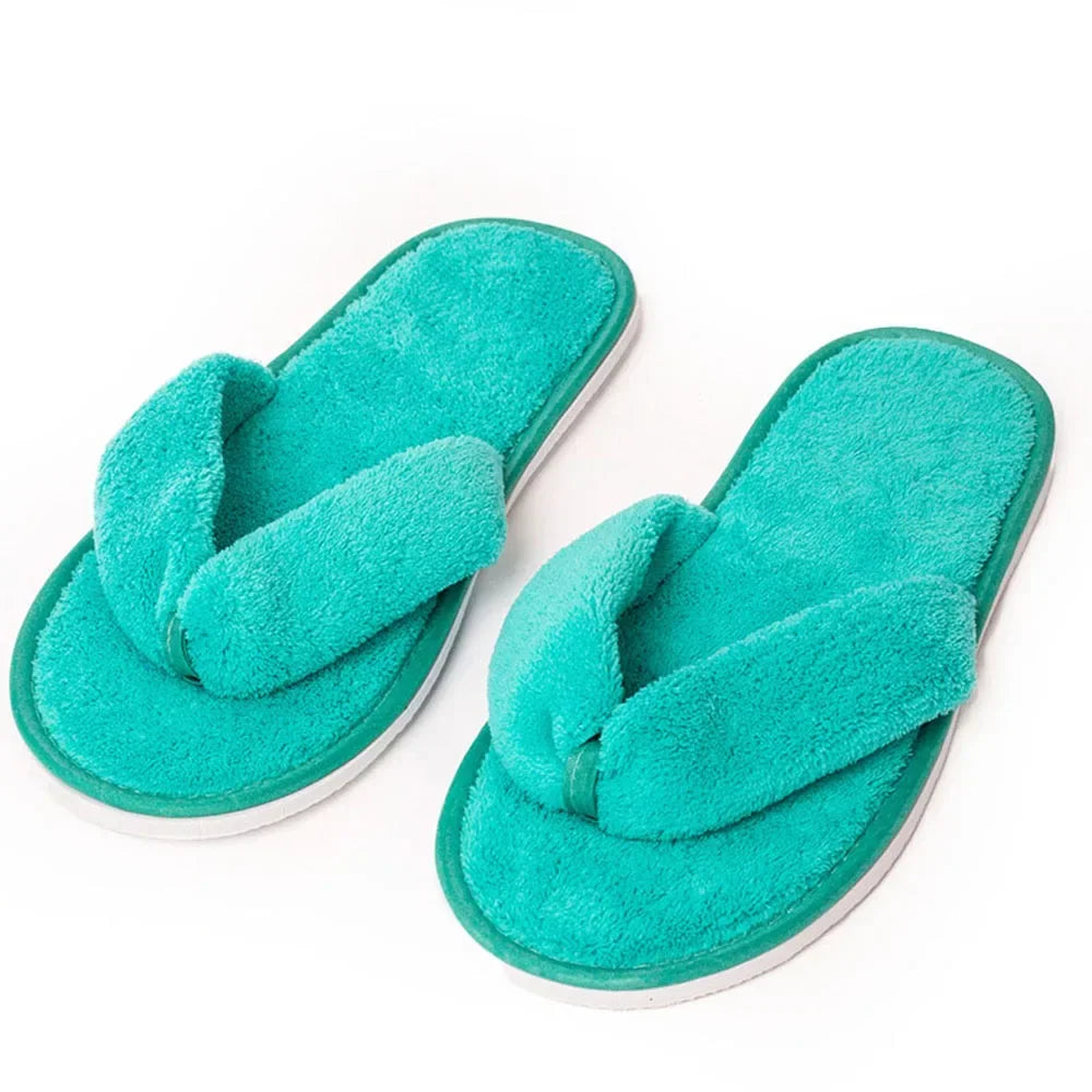 Soft Women Coral Fleece Slippers, Non-Disposable Solid Color Home Hospitality Slippers, Perfect Party & Wedding Guest