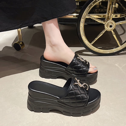 Designer Women Sandals, Summer Platform Slippers with Fashion Letters, Non-Slip Casual Ladies Shoes Sandal