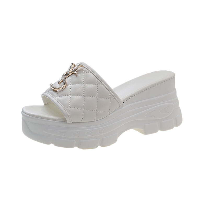 Designer Women Sandals, Summer Platform Slippers with Fashion Letters, Non-Slip Casual Ladies Shoes Sandal