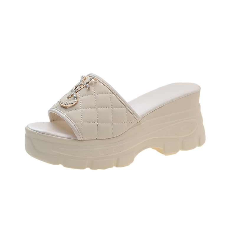 Designer Women Sandals, Summer Platform Slippers with Fashion Letters, Non-Slip Casual Ladies Shoes Sandal