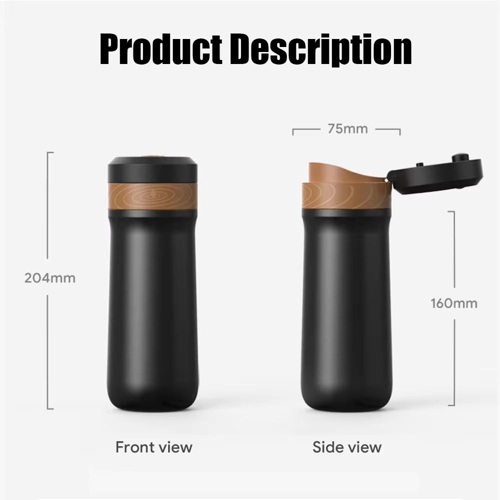 Double-Walled Stainless Steel French Press Coffee Maker – 2-Layer Filter Vacuum Insulated Brewer for Home,