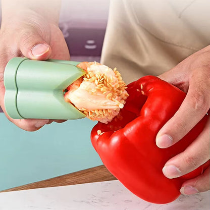 2-in-1 Fruit & Pepper Corer – Efficient Seed Removing Tool