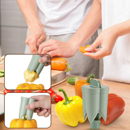 2-in-1 Fruit & Pepper Corer – Efficient Seed Removing Tool