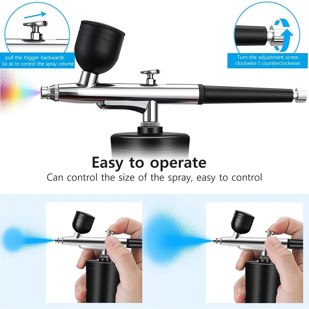 Portable Cordless Airbrush Kit with Compressor for Nail Art