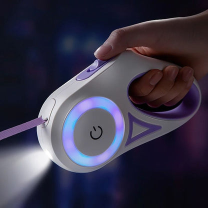LED Retractable Pet Leash With Light For Dogs And Cats