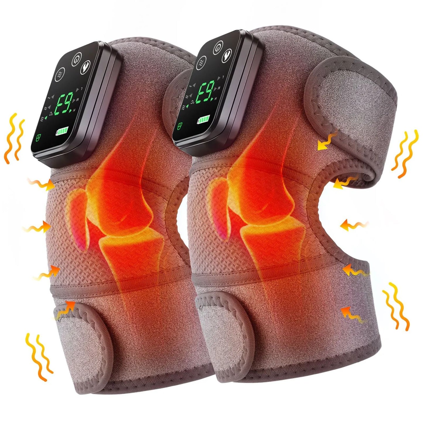 Electric Heated Knee Massager Pad With Vibration And Hot Compress Therapy