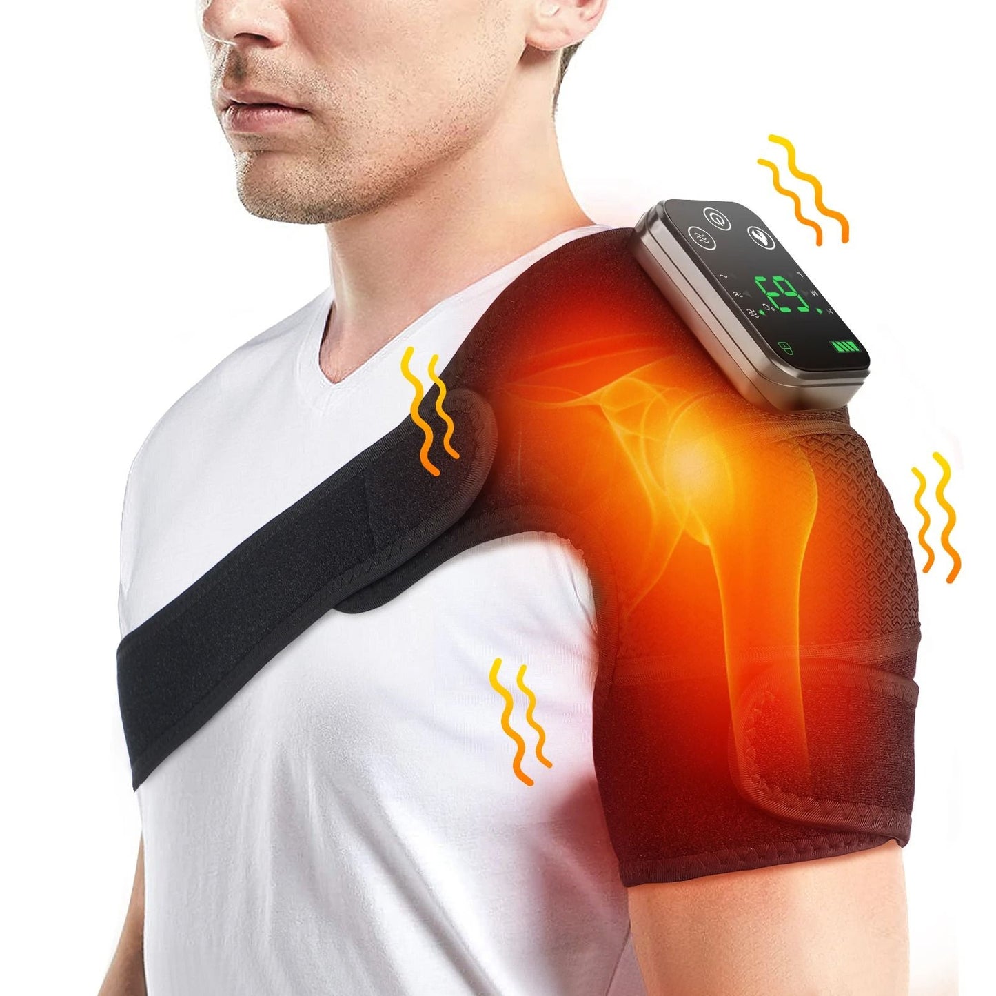 Electric Heated Knee Massager Pad With Vibration And Hot Compress Therapy
