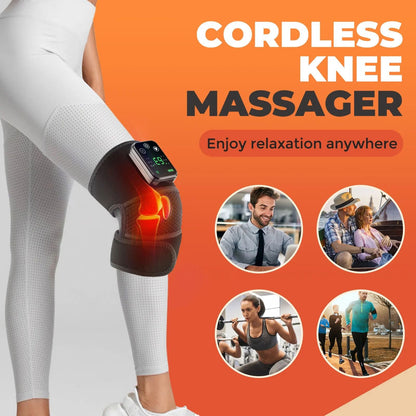 Electric Heated Knee Massager Pad With Vibration And Hot Compress Therapy