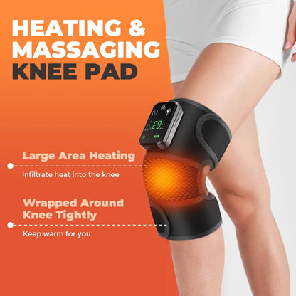 Electric Heated Knee Massager Pad With Vibration And Hot Compress Therapy