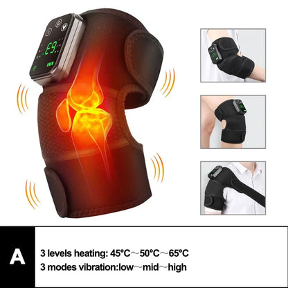 Electric Heated Knee Massager Pad With Vibration And Hot Compress Therapy